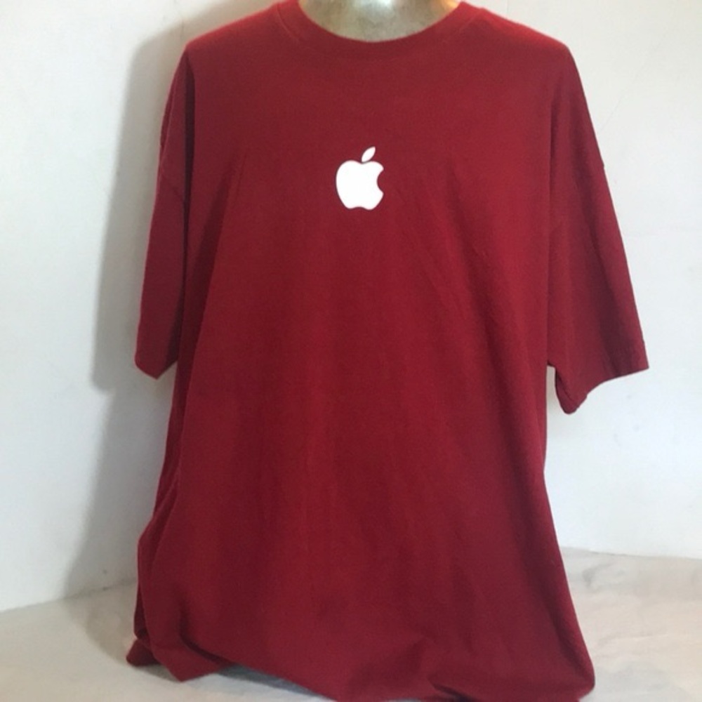 AMERICAN APPAREL  Apple Logo Unisex Red T Shirt